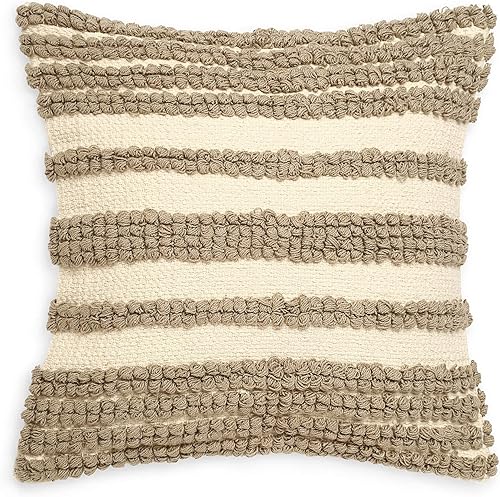 Vista 142 de REDEARTH Fundas de cojín decorativas con textura bohemia – Juego de fundas decorativas de granja tejidas lumbares para sofá, cama, silla, comedor