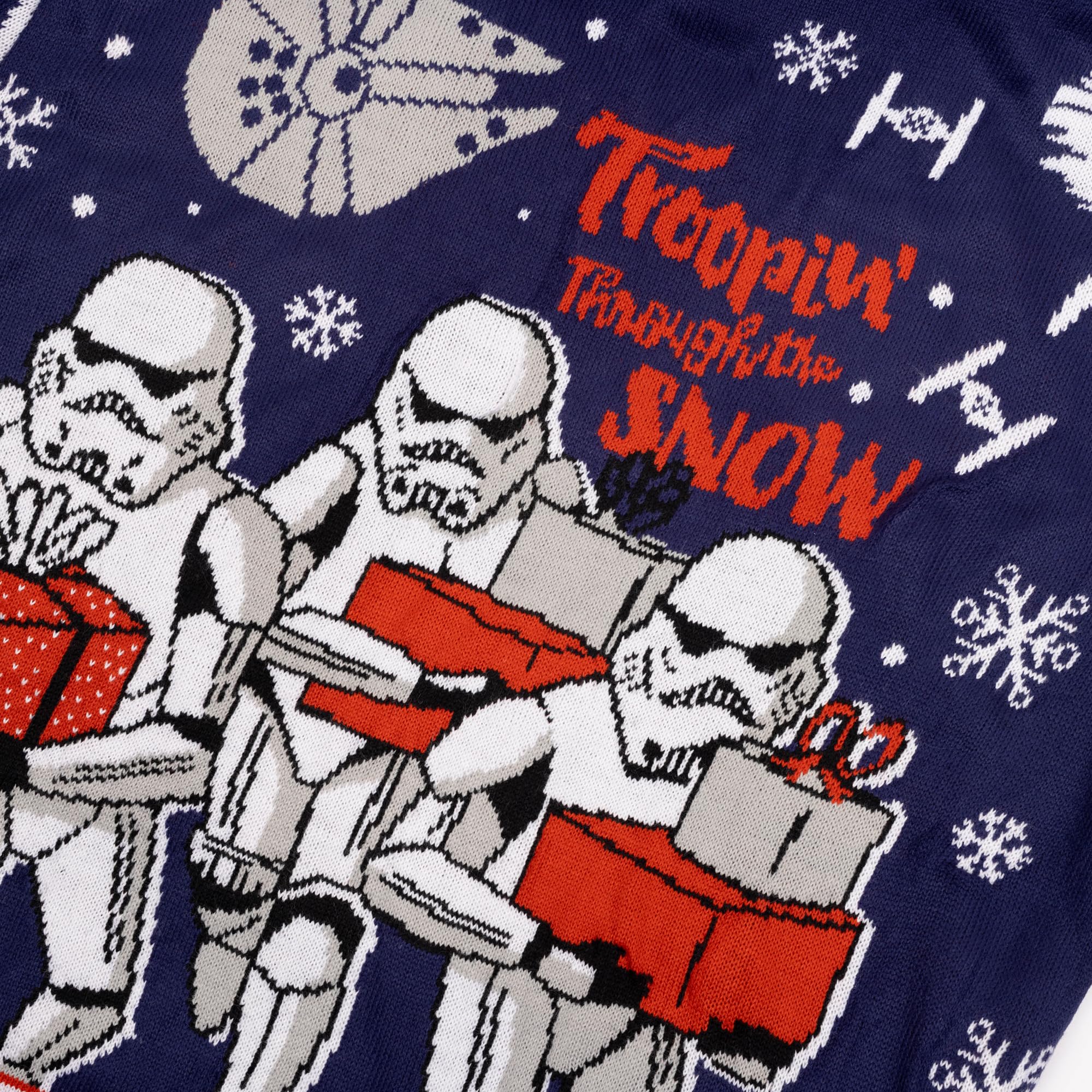 Star Wars Trooping Through The Snow Maglione natalizio da uomo, blu