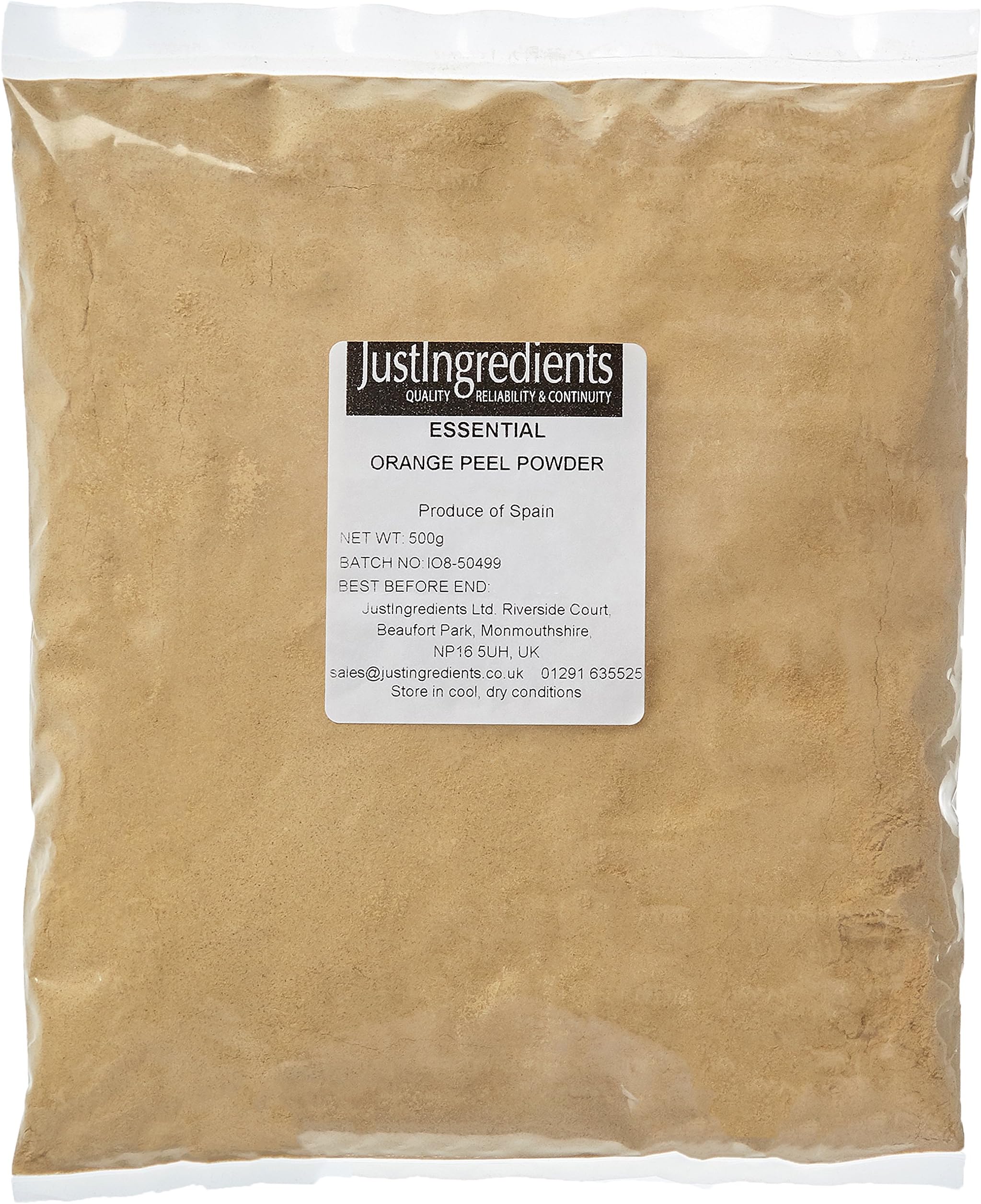 JustIngredients Essentials Orange Peel Powder 500 g (Pack of 3)