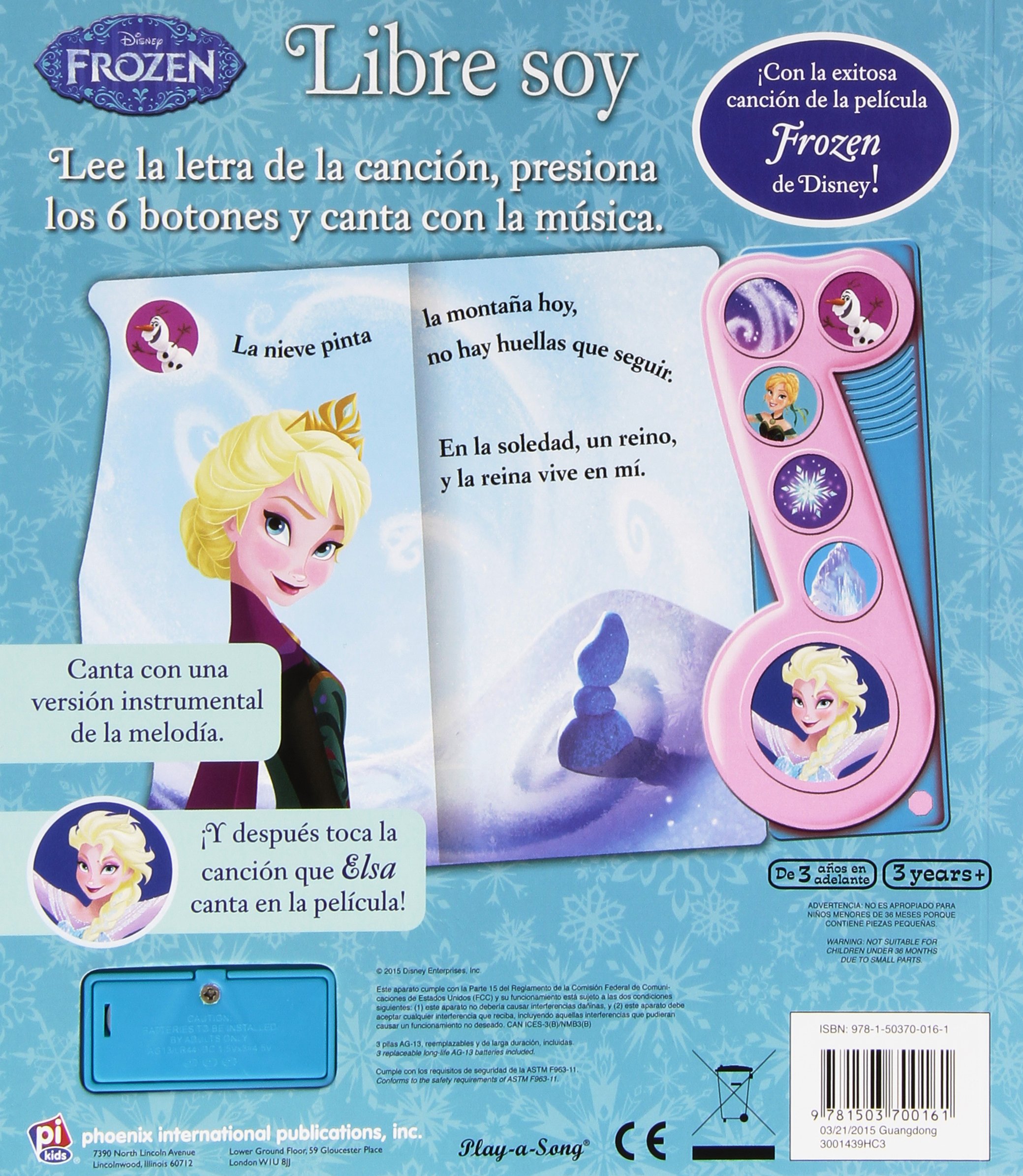 La nota musical. Frozen: LIBRE SOY (LMN 6B)