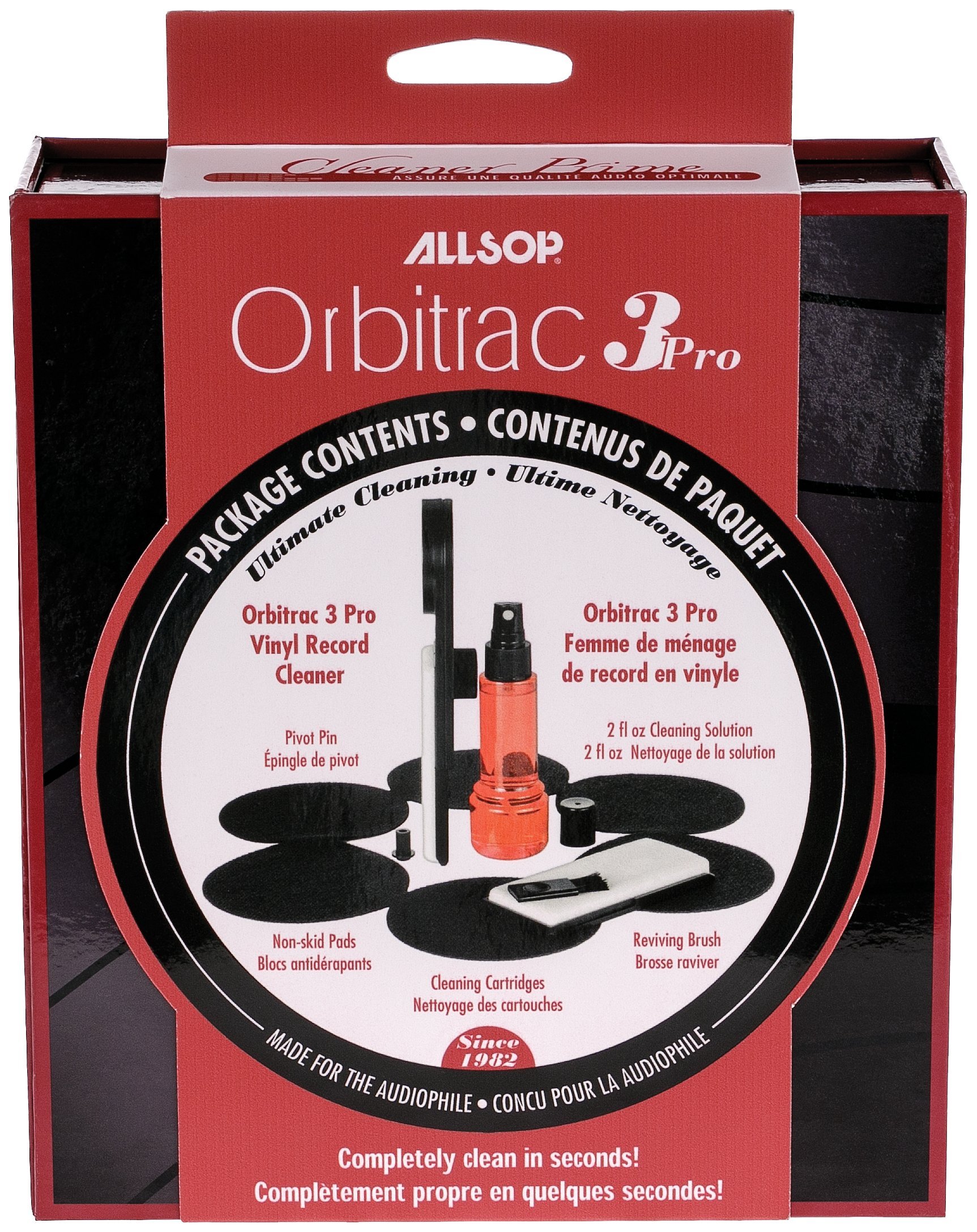 Allsop Orbitrac 3 Pro Kit de limpieza para equipos Vinilos 59 ml - Kit de limpieza para ordenador (Kit de limpieza para equipos, Vinilos, 59 ml, 7 pieza(s), Caja)