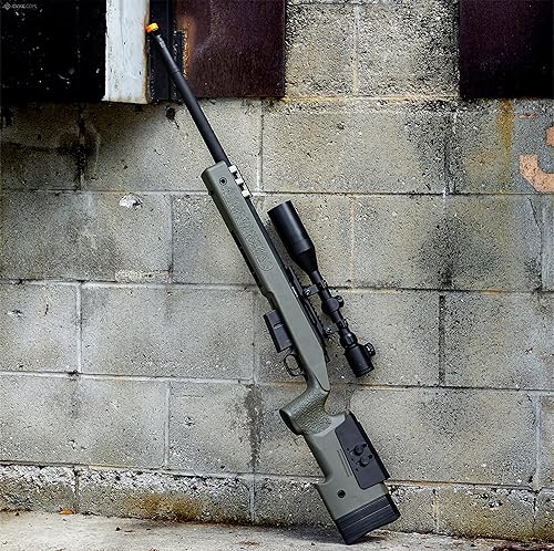 Miniatura 5 de Evike Airsoft - Rifle de Airsoft ProShop PDI personalizado actualizado USMC M40A5 de acción de ciclismo (modelo: bronceado/pistola solamente)