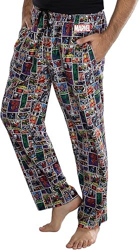 Miniatura 2 de Marvel Comics - Pantalones de pijama vintage para hombre, diseño de cómics de Avengers