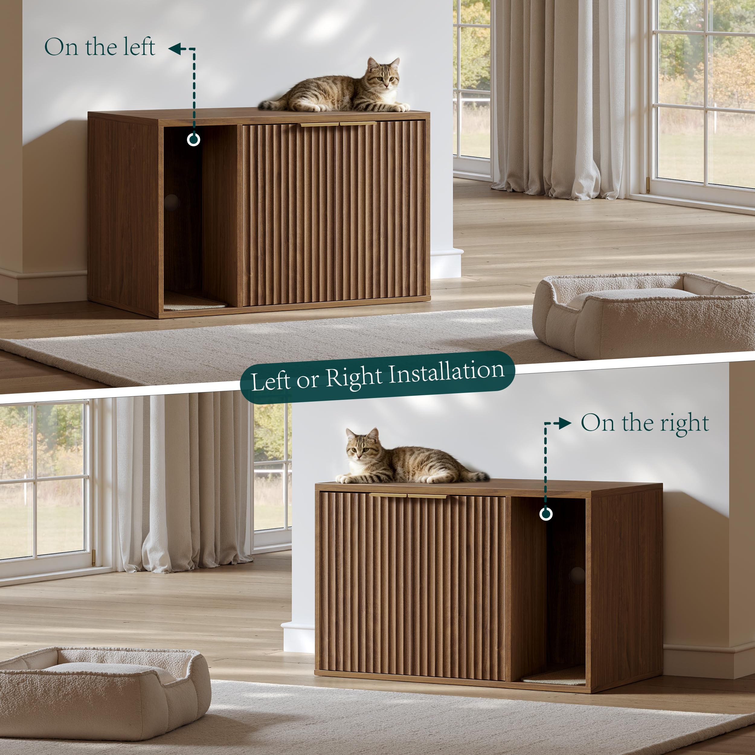 Evermagin Cat Litter Box Enclosure - Scratch Pad Furniture -6 Evermagin Cat Litter Box Enclosure - Scratch Pad Furniture -6