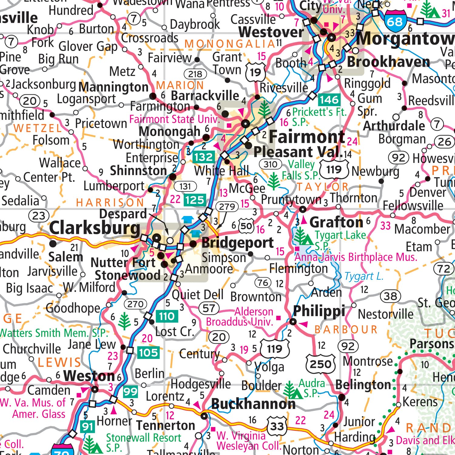 Rand McNally Easy to Fold: West Virginia Laminated Map - Image 5