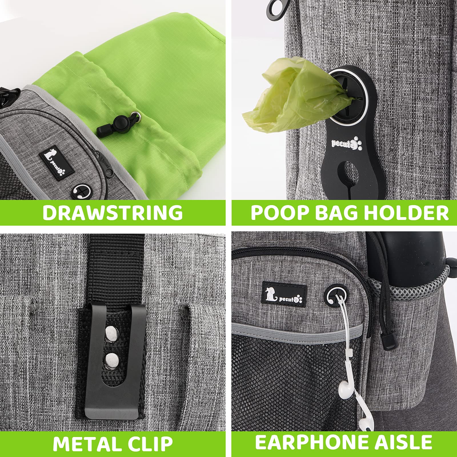 lyxdhyg 2 stuks lekkernijenzakjes voor honden, magneetsluiting, hondensnacktas, handsfree voederzak, hondentraining met karabijnhaak, voor uitlaten hondentraining (groen zwart lyxdhyg 2 stuks lekkernijenzakjes voor honden, magneetsluiting, hondensnacktas, handsfree voederzak, hondentraining met karabijnhaak, voor uitlaten hondentraining (groen zwart