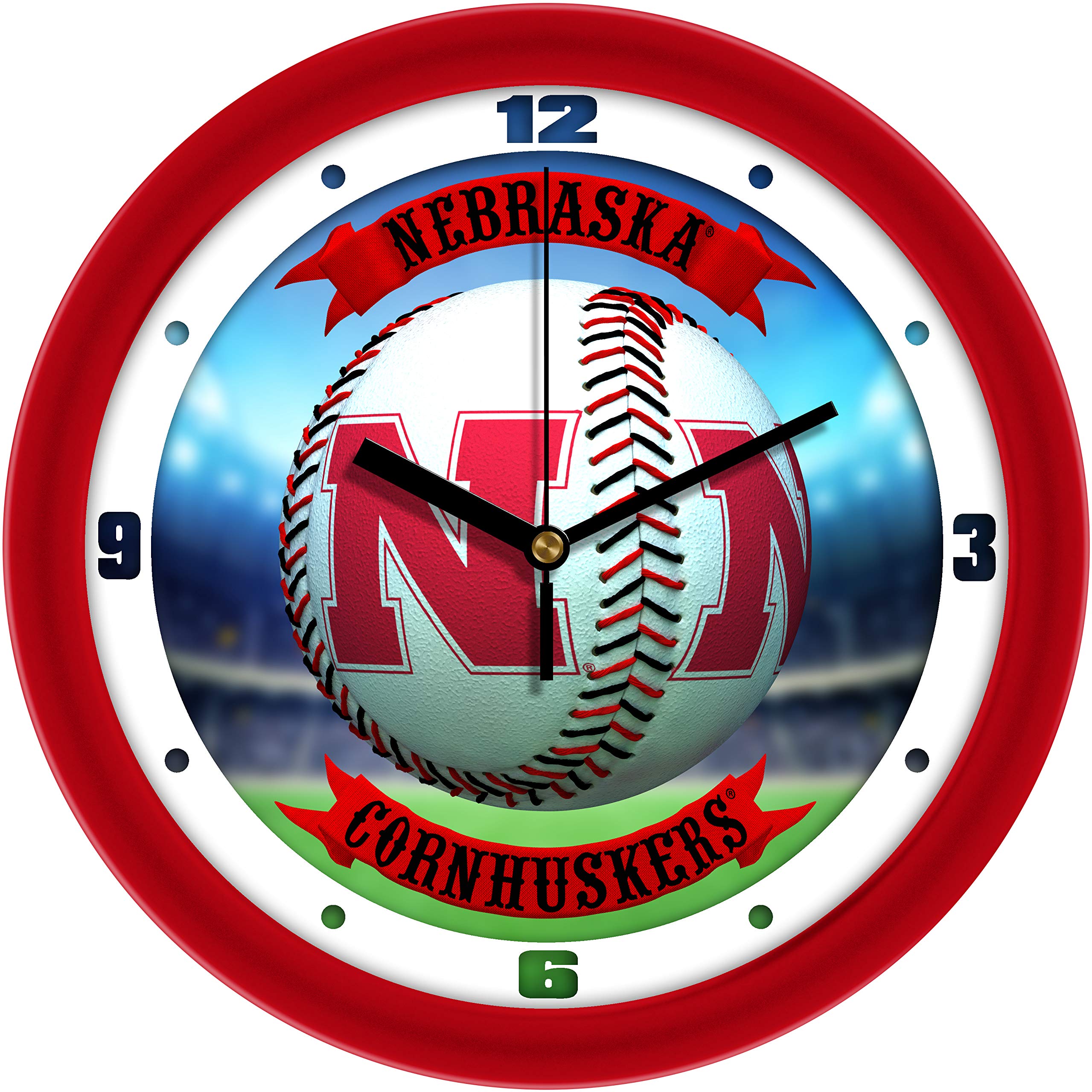 Nebraska Cornhuskers - Home Run Wall Clock