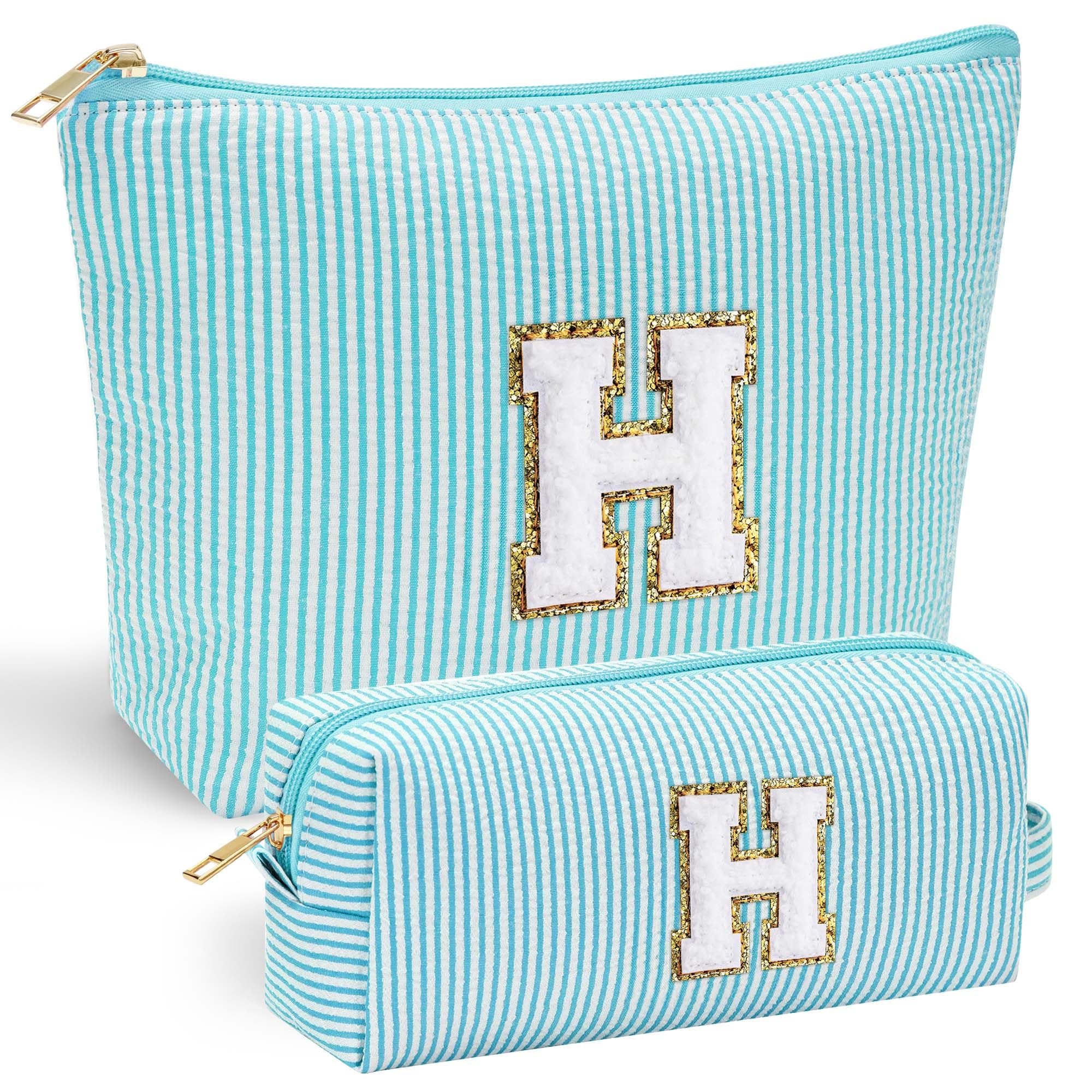 YOOLIFE Personalized Friend Birthday Gifts - 2 Pieces Makeup Bag Cosmetic Bags for Women Travel Makeup Bag Make up Bag with Small Makeup Bag Wedding