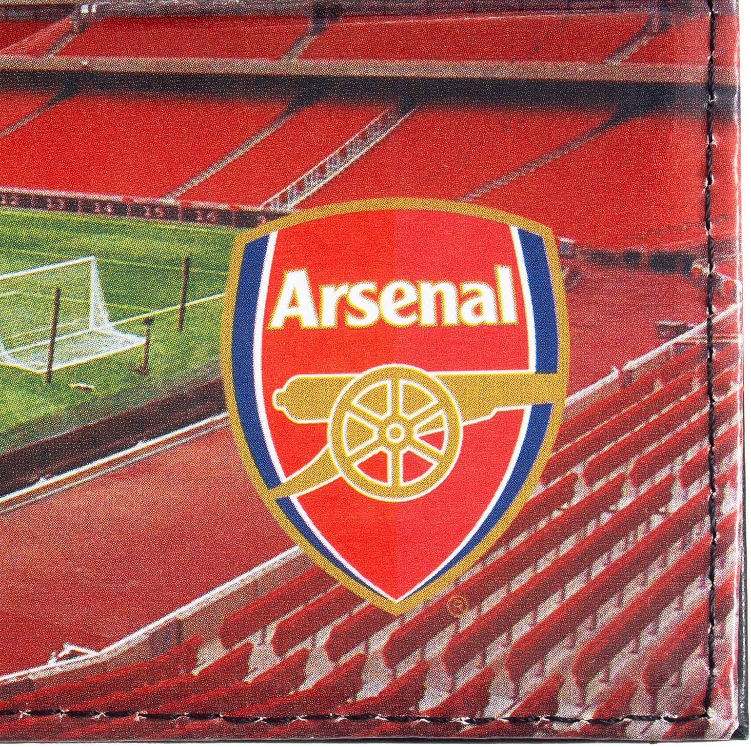 Arsenal FC Official Soccer Gift Embossed Crest Stadium Wallet Black