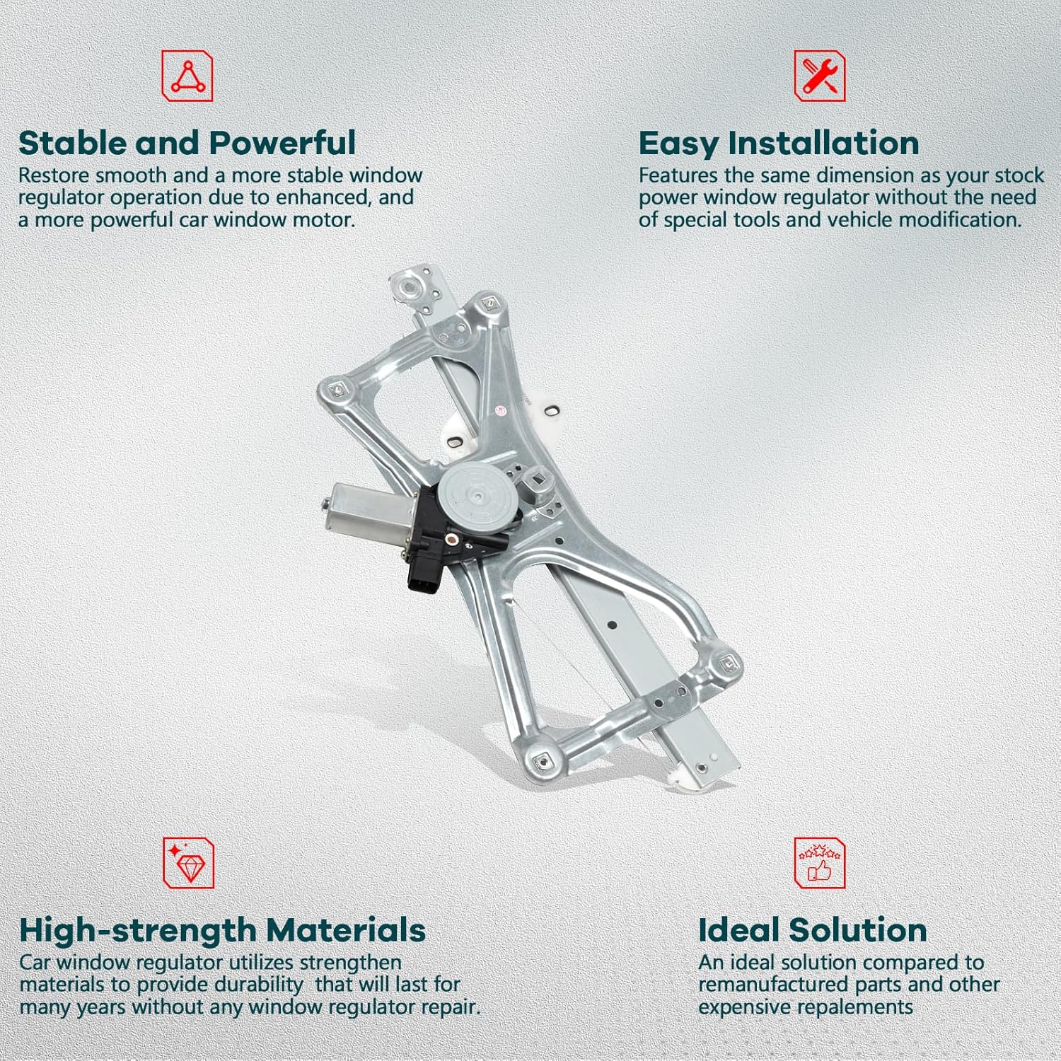 FINDAUTO 748-477 Front Right Passenger Side Power Window Regulator with Motor fit for 2006-2011 for Honda Civic