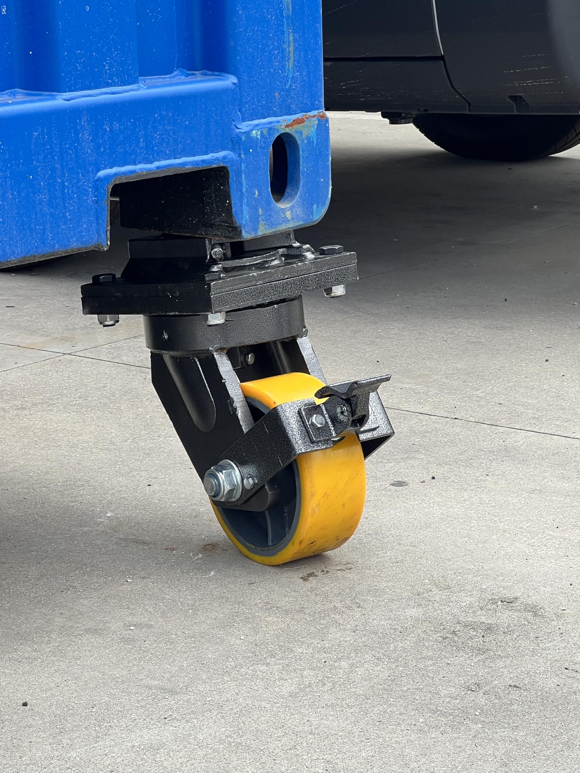 Roues pour container 3T, pivotantes avec frein, roues pour conteneurs ou chariots ISO 1161