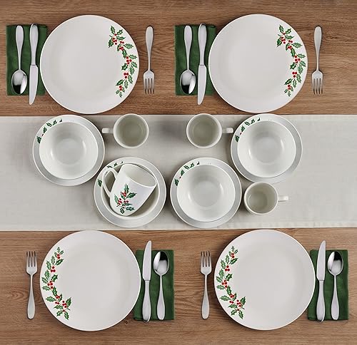 Miniatura 4 de Studio Nova Holiday Cheer - Juego de vajilla de 16 piezas, servicio para 4, multicolor