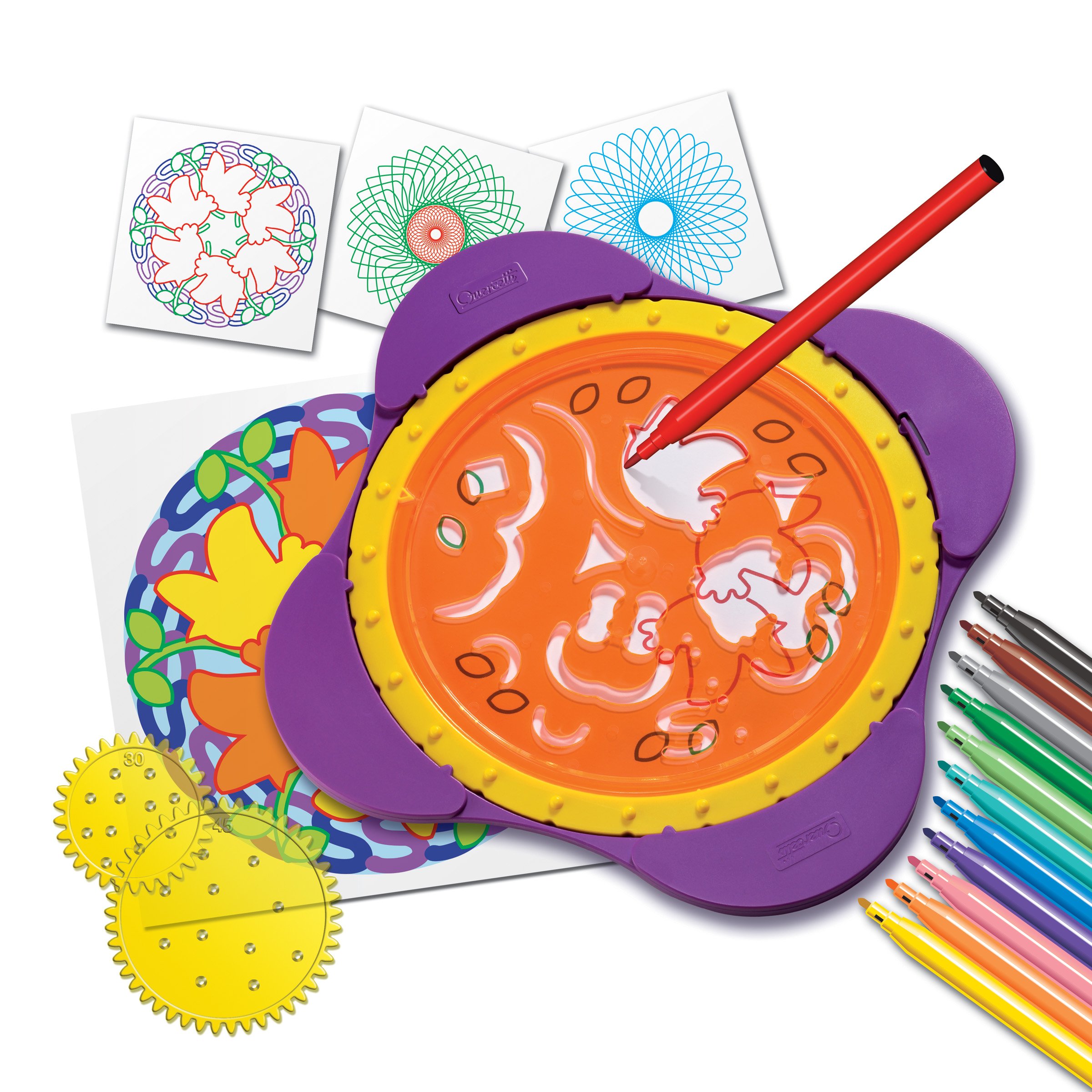 Quercetti Q1680 Quercetti-1680 Spirogiro Mandala, Spirograph-Spiral Designer