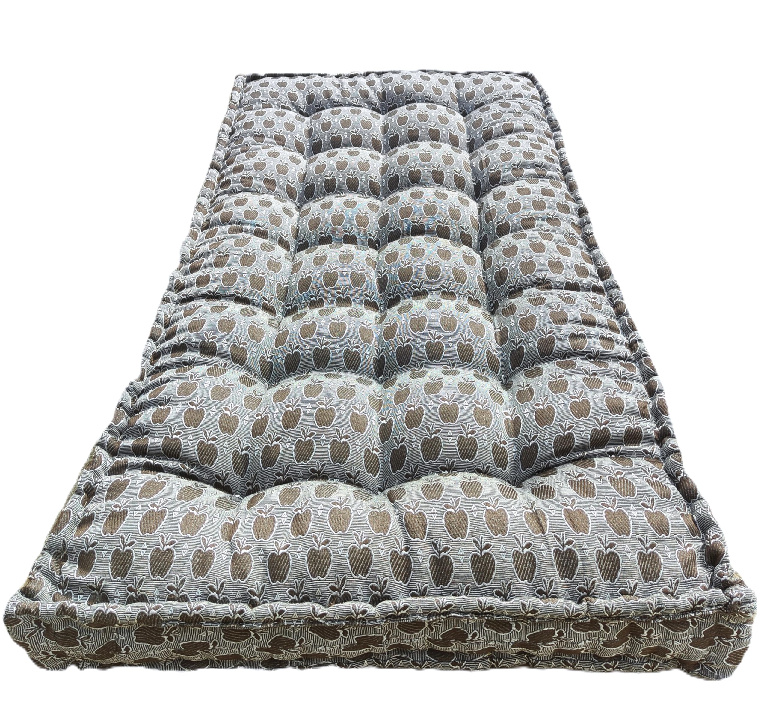 Handmade Quilted Gadda, Cotton Tatami Gadda, Thick Floor Gadda, Apple Print Floor Mattress-image-21