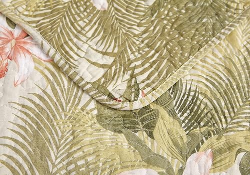 Miniatura 9 de Tommy Bahama Topical Orchid Collection - Juego de edredón de 100 % algodón, reversible, ideal para todas las estaciones, prelavado para mayor