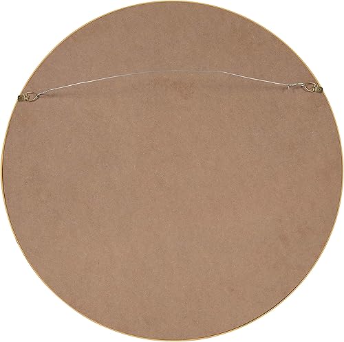 Miniatura 5 de Kate and Laurel Travis - Espejo de pared redondo de madera, 21.6 pulgadas de diámetro, plateado, acento de decoración de pared elegante y glamoroso