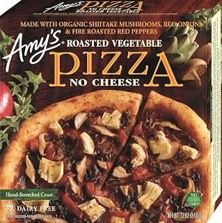 Amy's Roasted Vegetable Vegan Pizza - Organic Artichoke Hearts, Shiitake Mushrooms, Hand-Stretched Crust, 12oz Frozen