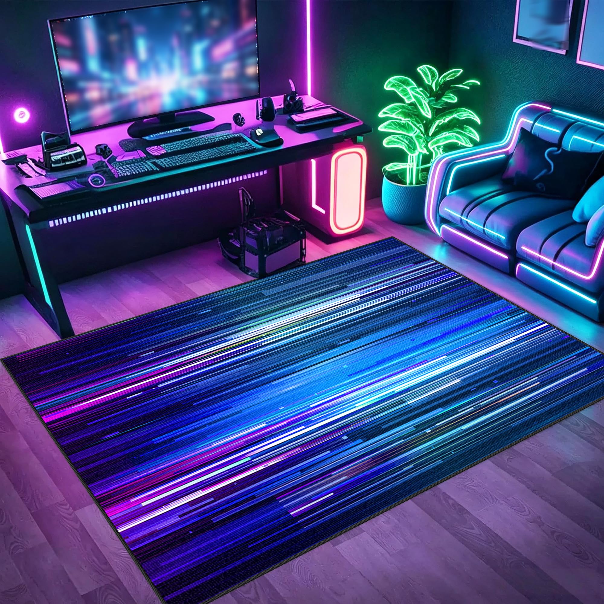 Tapis de sol esports lavable pour éliminer les bruits et rayures de chaise