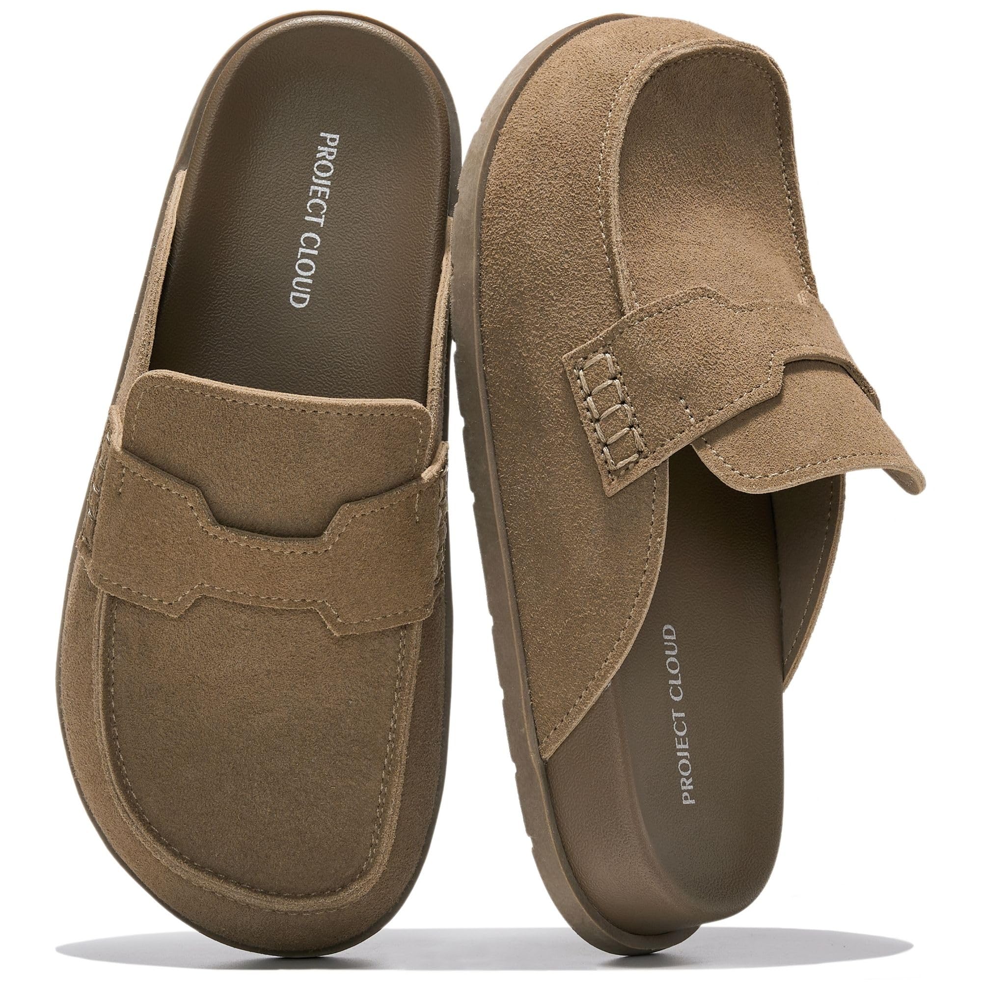 Project Cloud 100% Genuine Leather Slip-On Womens Clogs Mules for Women | Plush & Soft Insole with Arch Support for Comfort; Slip-On Mules & Clogs for Women Footwear; Water Resistant Women Shoes