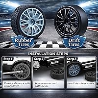 Vista 6 de Auto de control remoto RC Drift Car 2.4GHz escala 1:24 4WD 15KM/H Modelo de vehículo de alta velocidad con luces LED Neumático de Derrape Coche