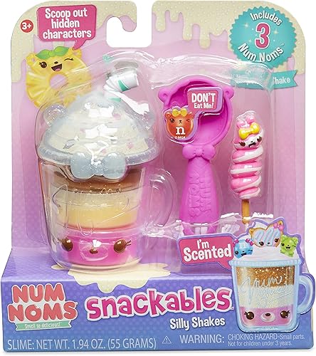 Num Noms 554370 Snackables Silly Shakes - Batido napolitano, multicolor