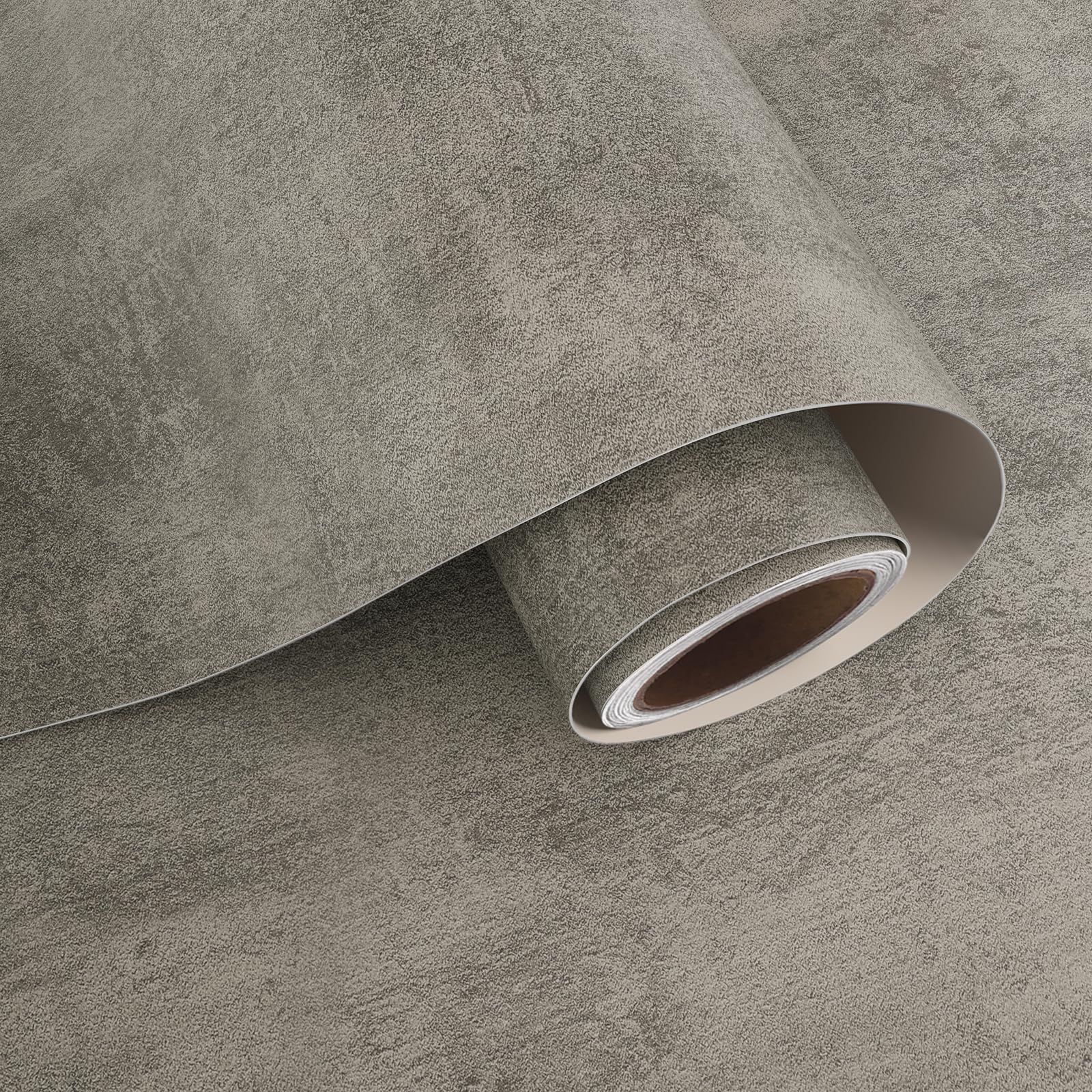VaryPaper Grey Concrete Peel and Stick Wallpaper 40cmx800cm Cement Effect Sticky Back Plastic Industrial Limewash Wallpaper for Hallway Bathroom Waterproof Kitchen Vinyl Wrap for Worktop Cupboards