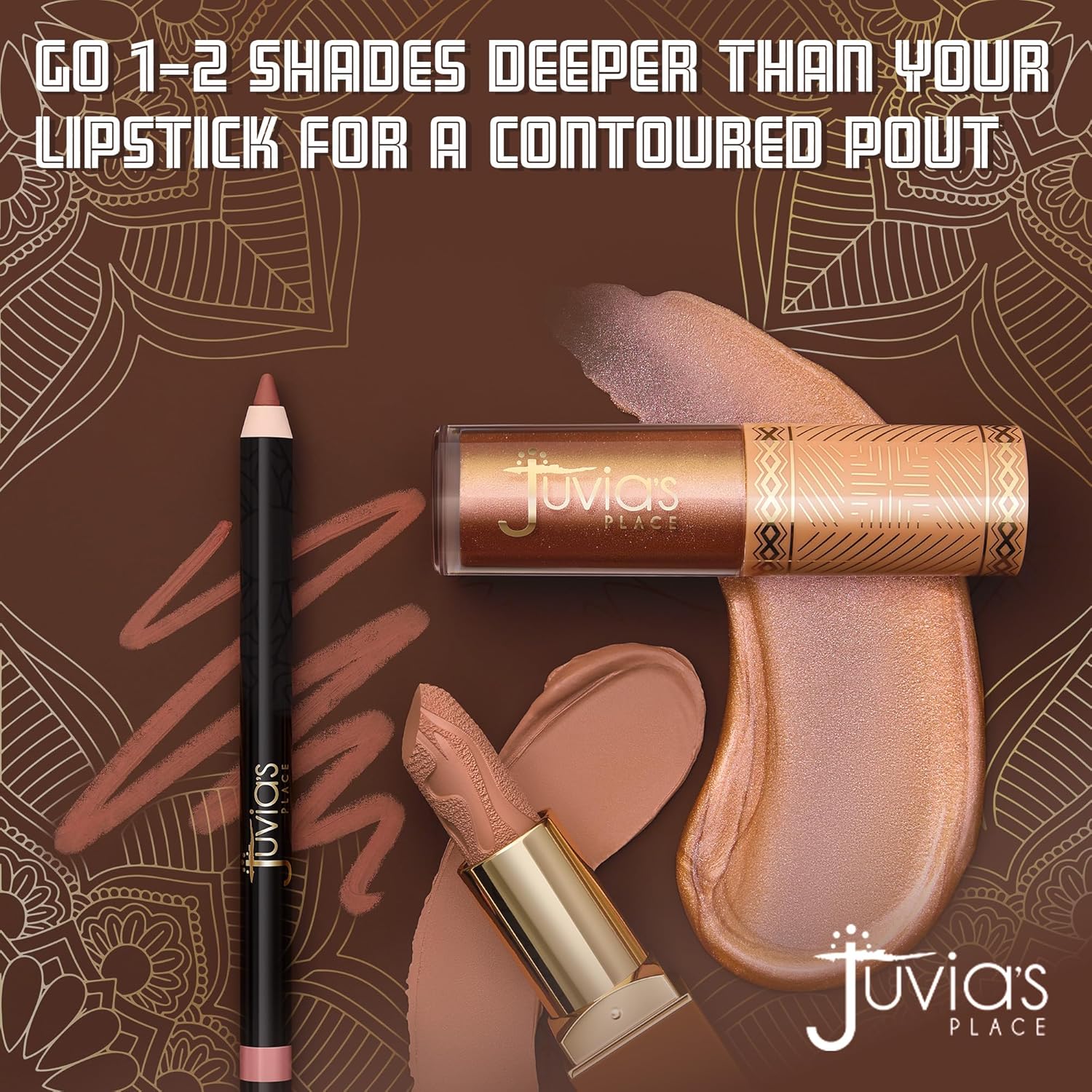Juvia's Place Long Wear Lip Pencil – Coffee Bean – Waterproof & Kiss-proof, Long Lasting Lip Liner, Smooth Makeup Application - Soft Matte Finish Base for Lipstick - 13 Hours of Wear for Everyday Use - Image 5