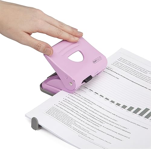 Miniatura 6 de Rapesco 1029 825 Punzón de metal de 2 agujeros, capacidad de 25 hojas - Plata