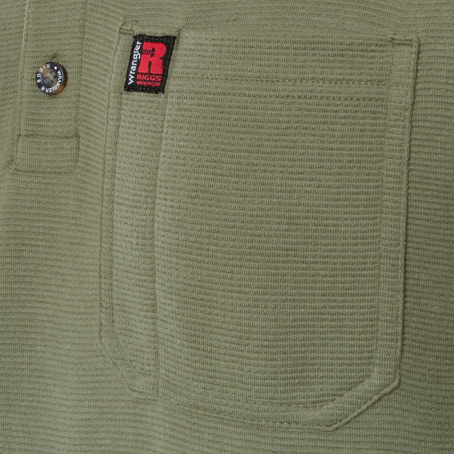 Wrangler Mens Long Sleeve Pocket Henley - Image 5