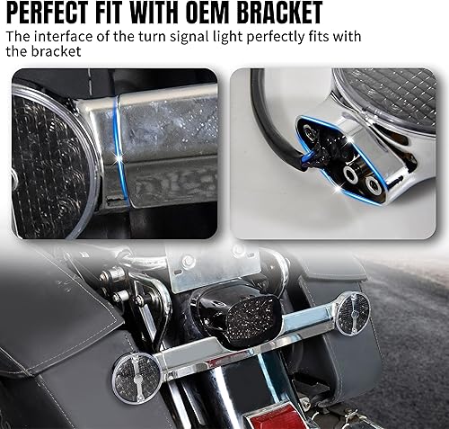 Miniatura 4 de Barra de luz LED trasera para Road King 99-23, luz intermitente ahumada con carcasa cromada para Harley Road King Electra Glide Heritage Softail