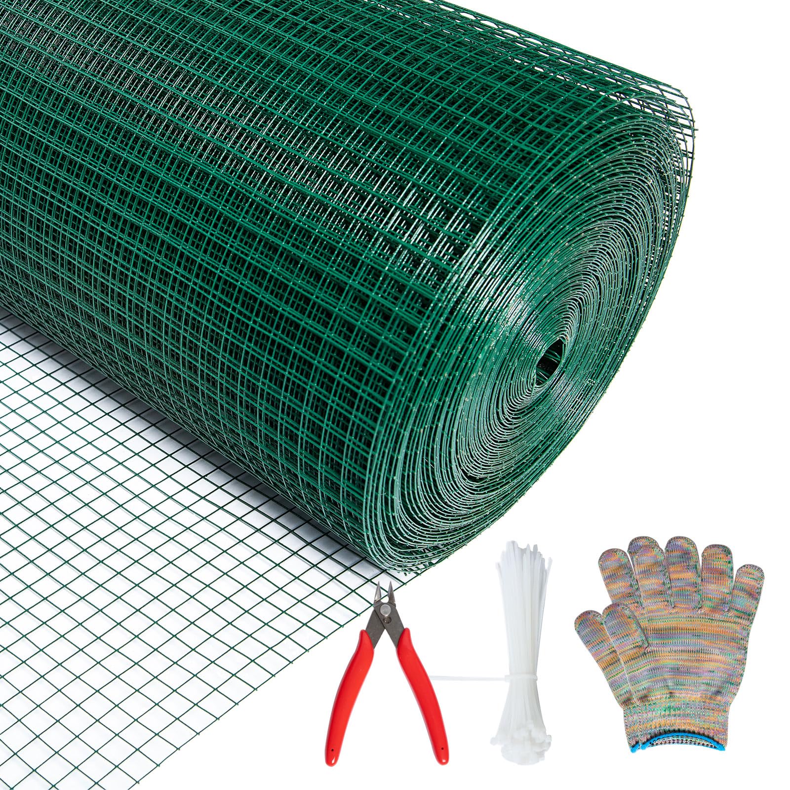 Photo 1 of [SIMILAR ITEM] Vorlaxen Hardware Cloth 1/2inx36inx100ft,Chicken Wire Fencing,Welded Wire Mesh, Vinyl PVC Coated Mesh,Coop Garden Plant for Rabbit,Snake,Rodent,Foxes,Raccoons Poultry Netting Cage Farm Protection