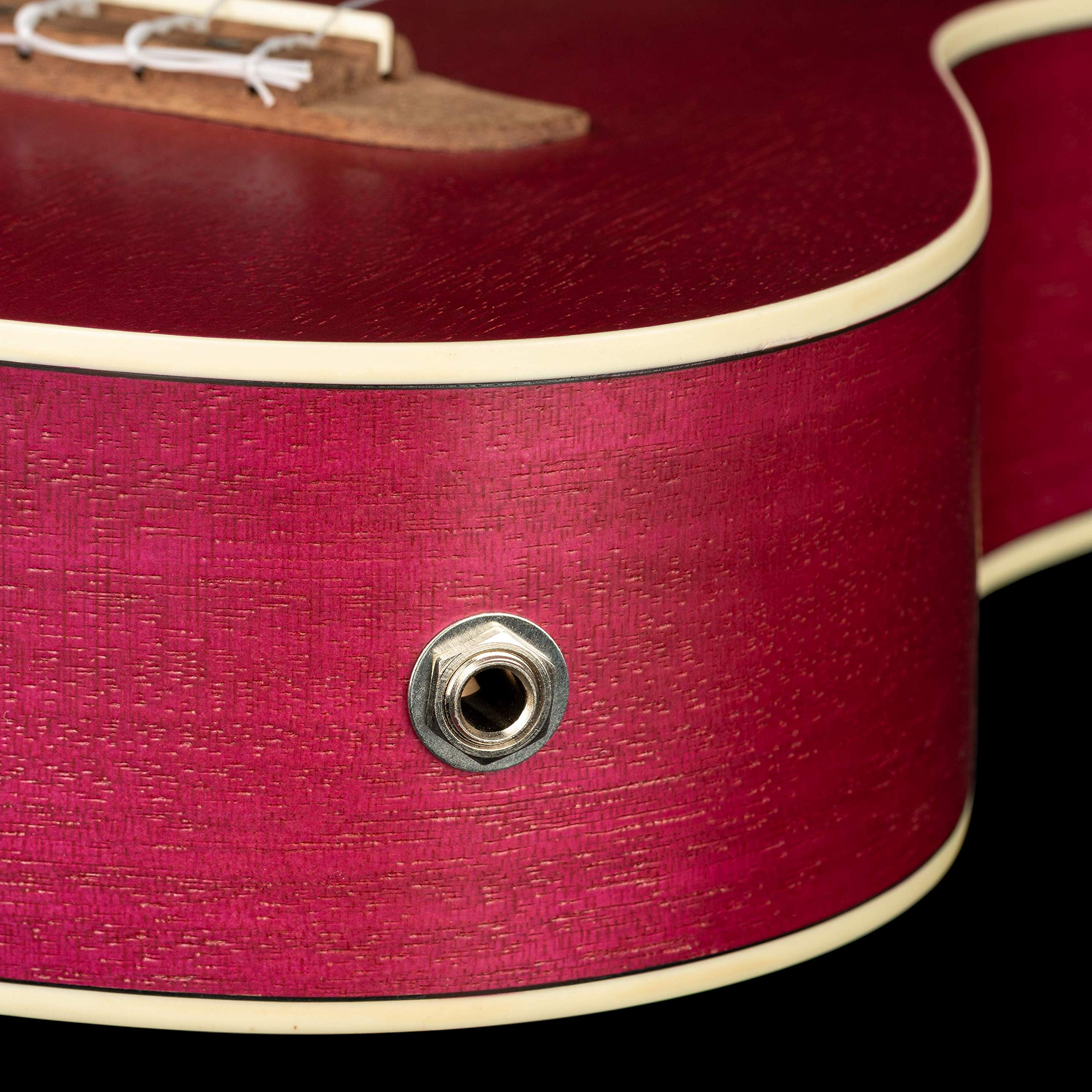 Ortega Guitars Ukulele Concerto Elettro-Acustico – Earth Series – con Cutaway – Okoume, Berry-Coloured (RURUBY-CE)