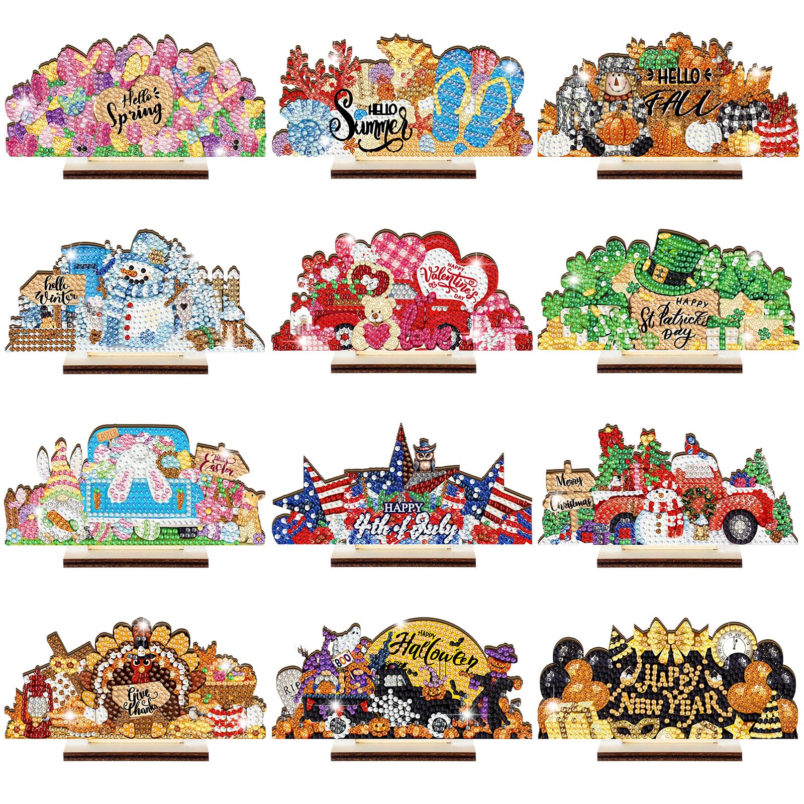 Photo 1 of YooNotee Diamond Art Gnome Kits (12 Sets)