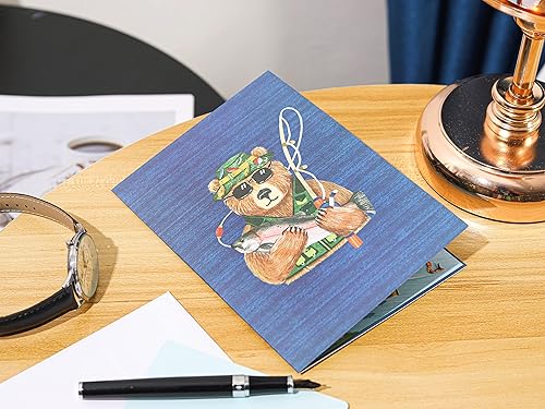 Miniatura 5 de Liif Tarjeta del día del padre de pesca, tarjeta desplegable del día del padre, tarjeta de jubilación, tarjeta de cumpleaños para papá, hombres,