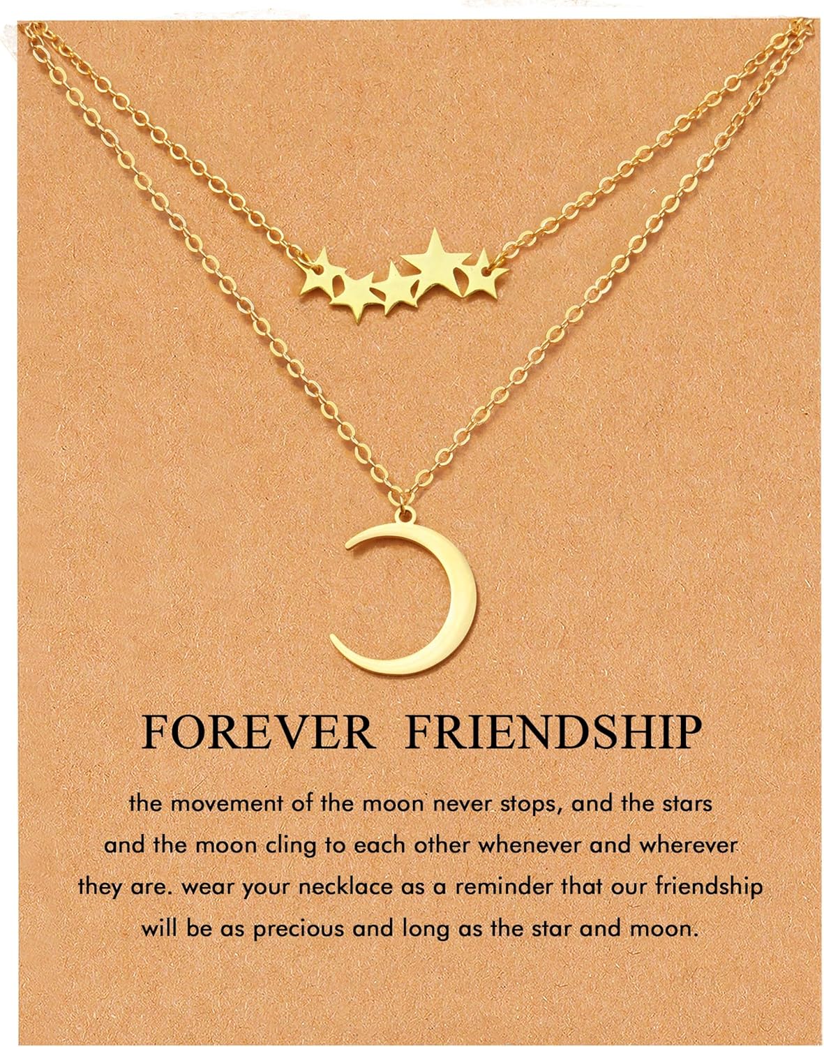 Layered Necklace for Women, Dainty Golden Evil Eye, Sun Moon Stars, Starfish, Choker Pendant Necklace for Best Friend, Birthday, Thank's Giving, Christmas, Inspirational Gifts for Women