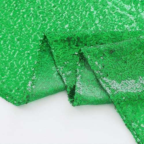 Miniatura 6 de Camino de mesa verde  Paquete de 10 caminos de mesa de lentejuelas de 12 x 72 pulgadas de largo para bodas, fiestas, cumpleaños, reuniones, eventos