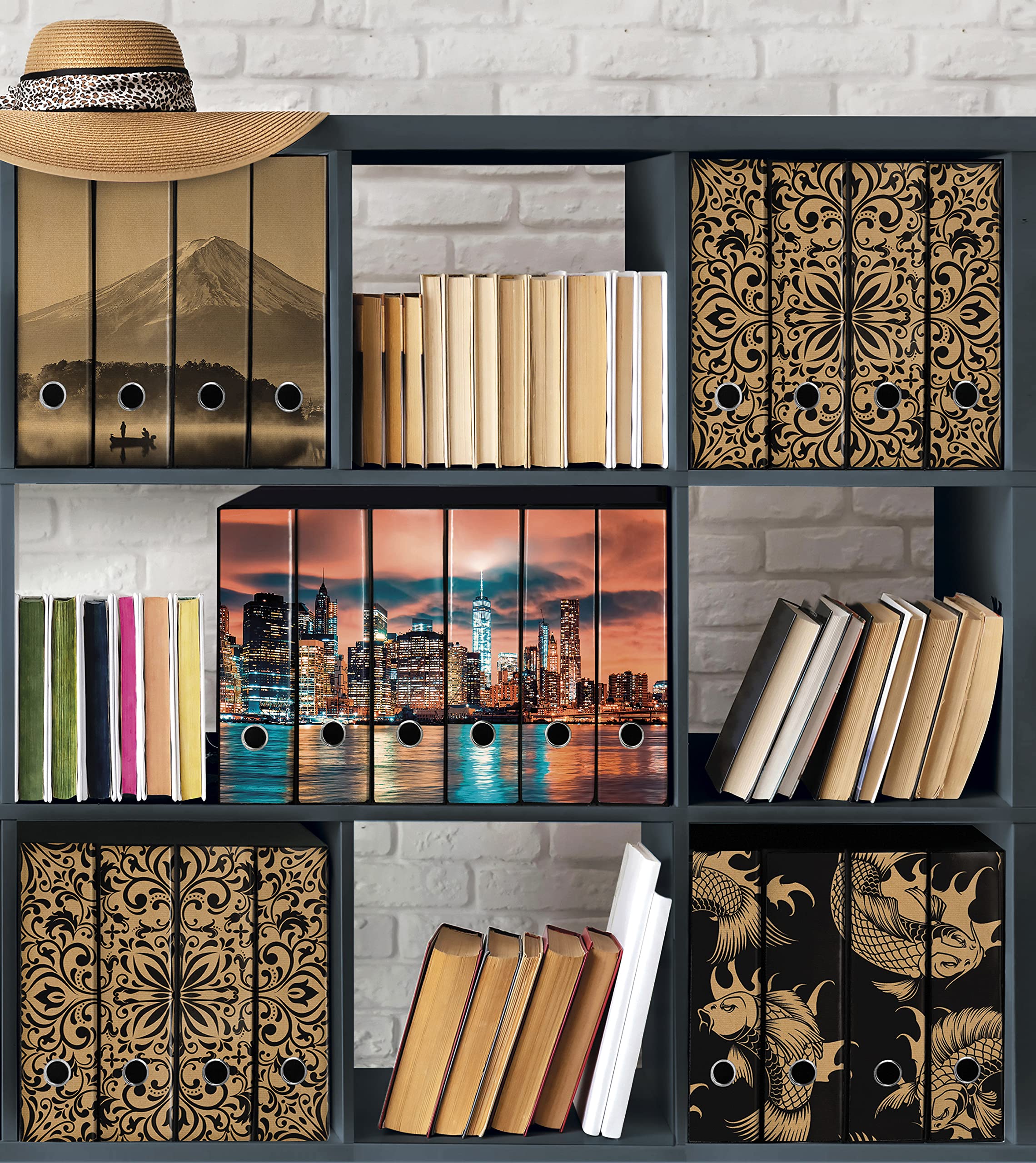 Set Da 3 Raccoglitori Ad Anelli New York – Altezza 34 Cm Con 2 Anelli – Custodia In Cartone FSC Per Formati A4 Extra – Prodotti Italiani