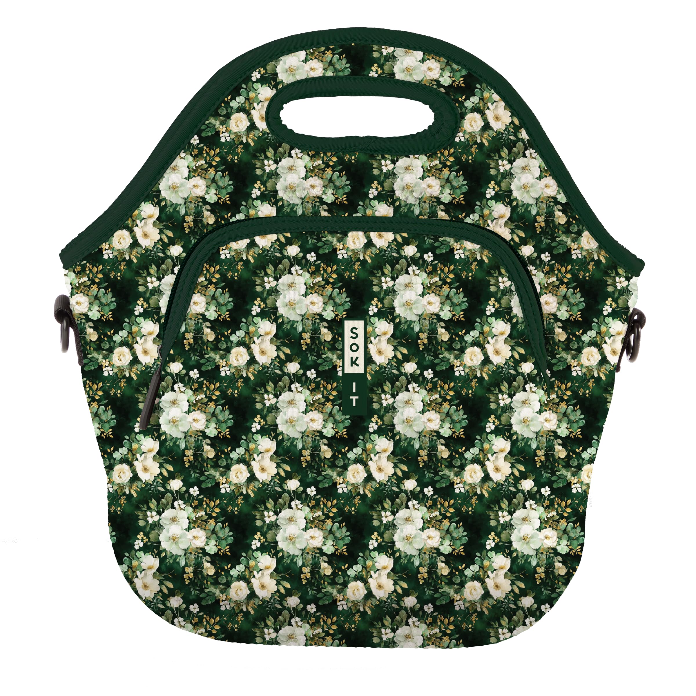 Sok It LunchTote Zippered Bag Insulated Neoprene Caddy (Good Luck Garden, X-Large 6.5 Quart Lunch Tote) — image 1