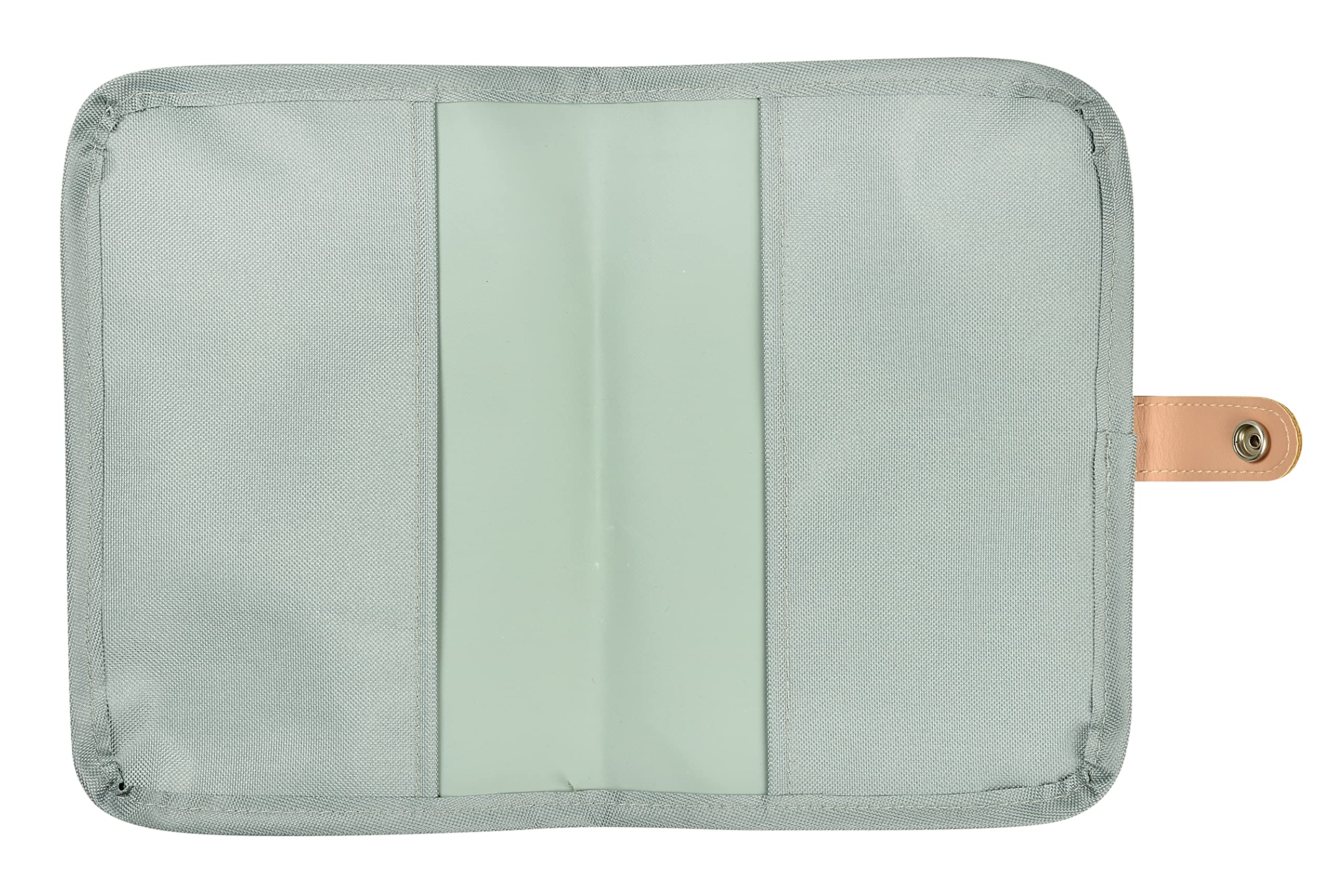 BÉABA, funda de carné de salud Genève, 2 bolsillos interiores, cierre a presión, tejido impermeable, verde salvia