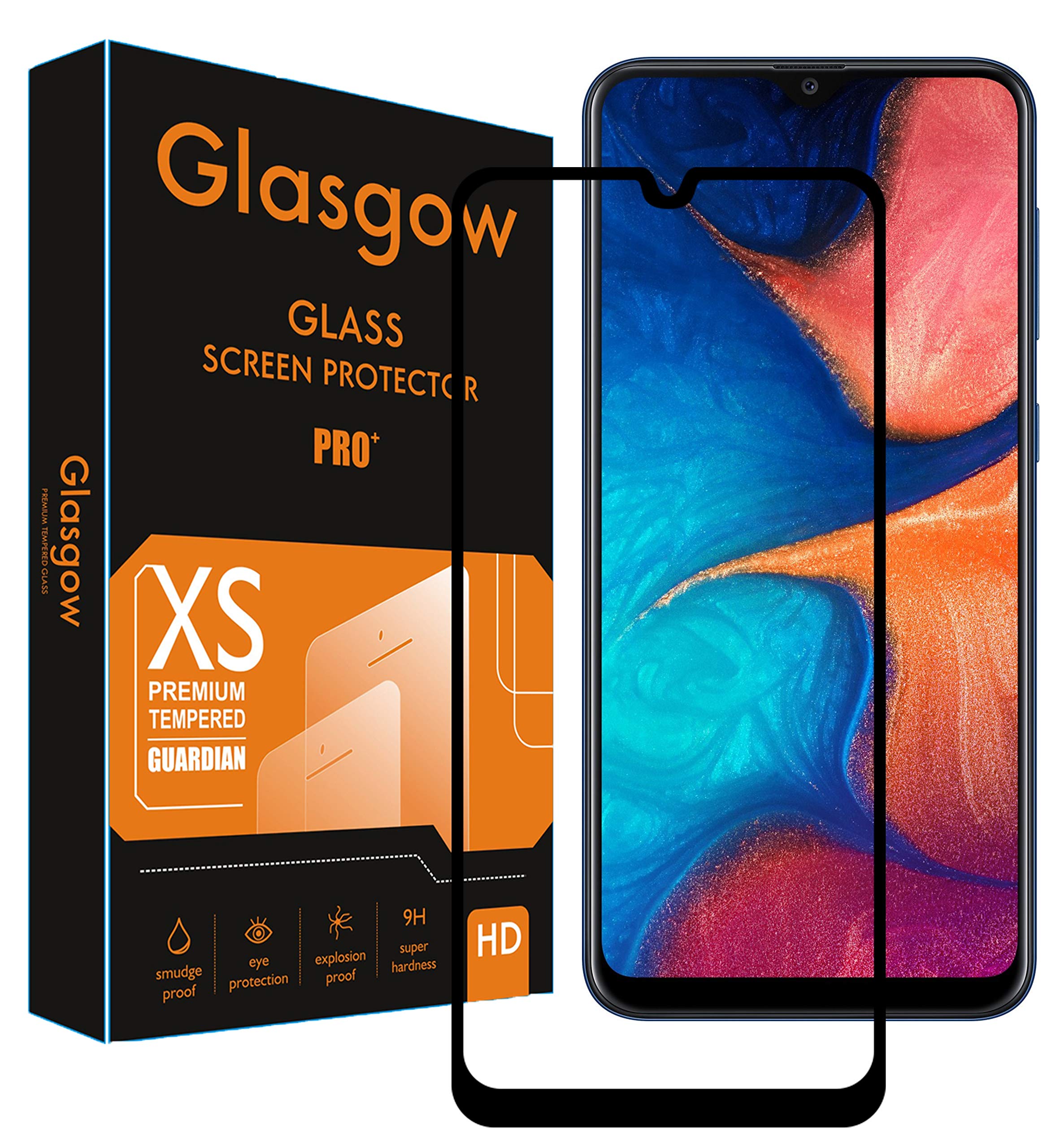 Glasgow |For Samsung Galaxy A20s | Tempered Glass Screen Protector Guard | Full Glue Curved Tempered Glass | Bubble Free Installation | Gorilla (B081V57R53) Amazon Price History, Amazon Price Tracker