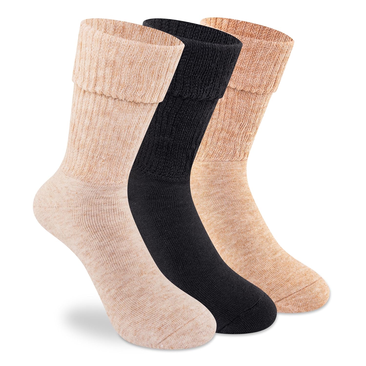 Supersox Winter Thermal Regular Length Socks for Women, Made with Thermal Control Technology & Extra Cushioning For a Warmth & Cozy Feel, Ideal For Winter Wear (Pack Of 3)
