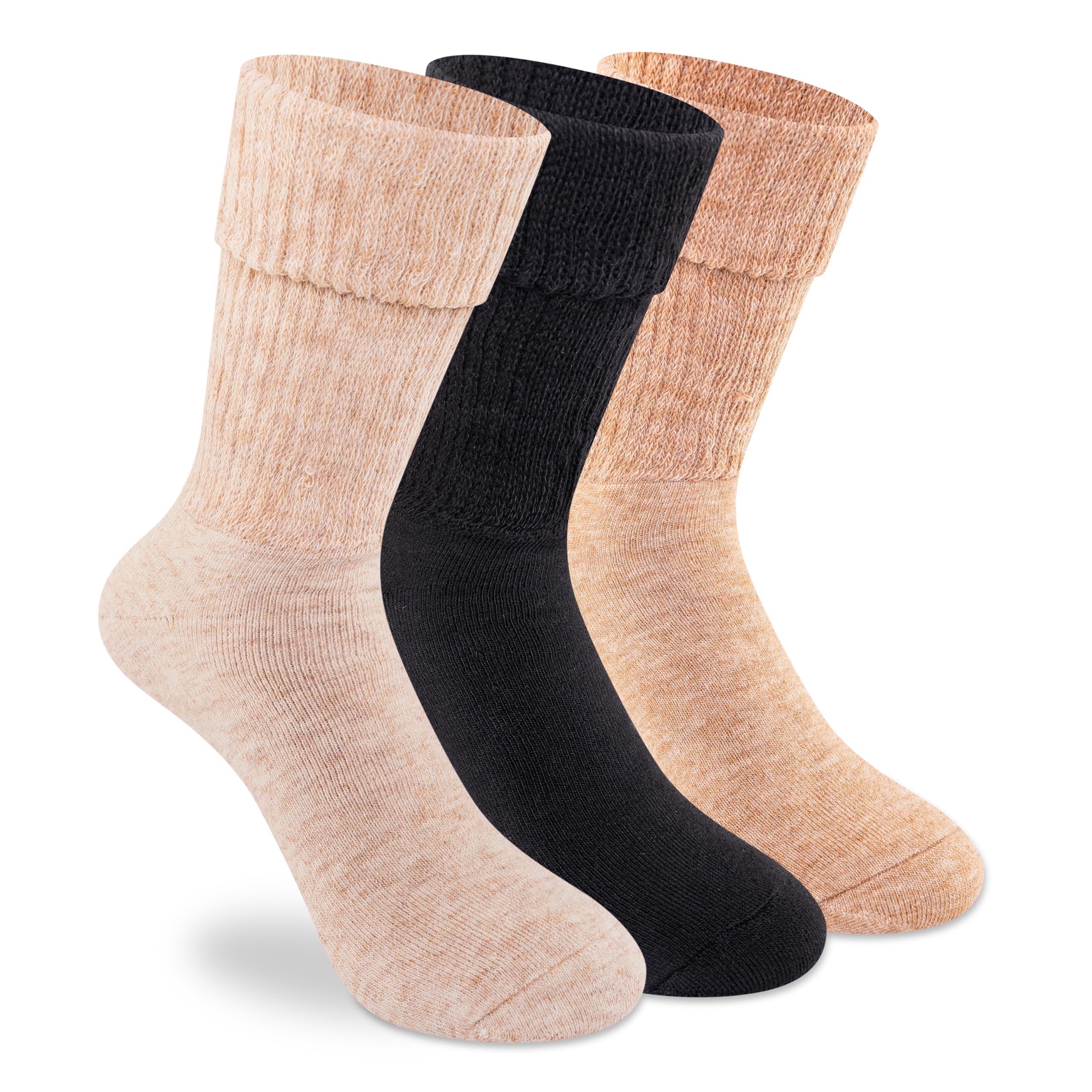 Winter Thermal Regular Length Socks for Women, Made with Thermal Control Technology & Extra Cushioning For a Warmth & Cozy Feel, Ideal For Winter Wear (Pack Of 3)