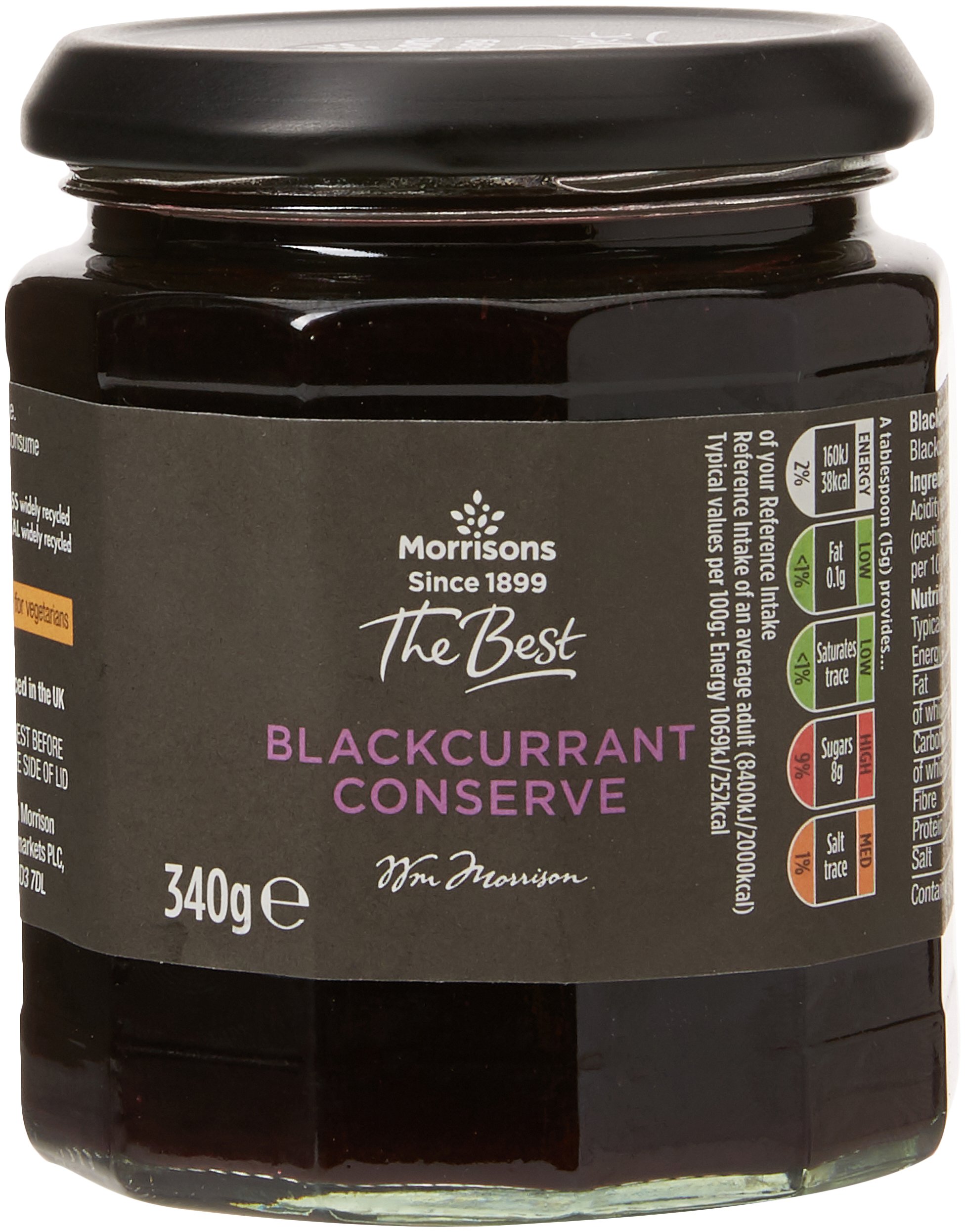Morrisons The Best Blackcurrant Conserve, 340 g, Pack of 6