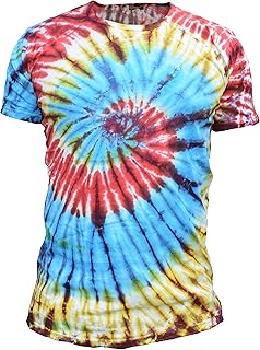 Gheri Mens Cotton Tie Dye Festival Hippie T-Shirt