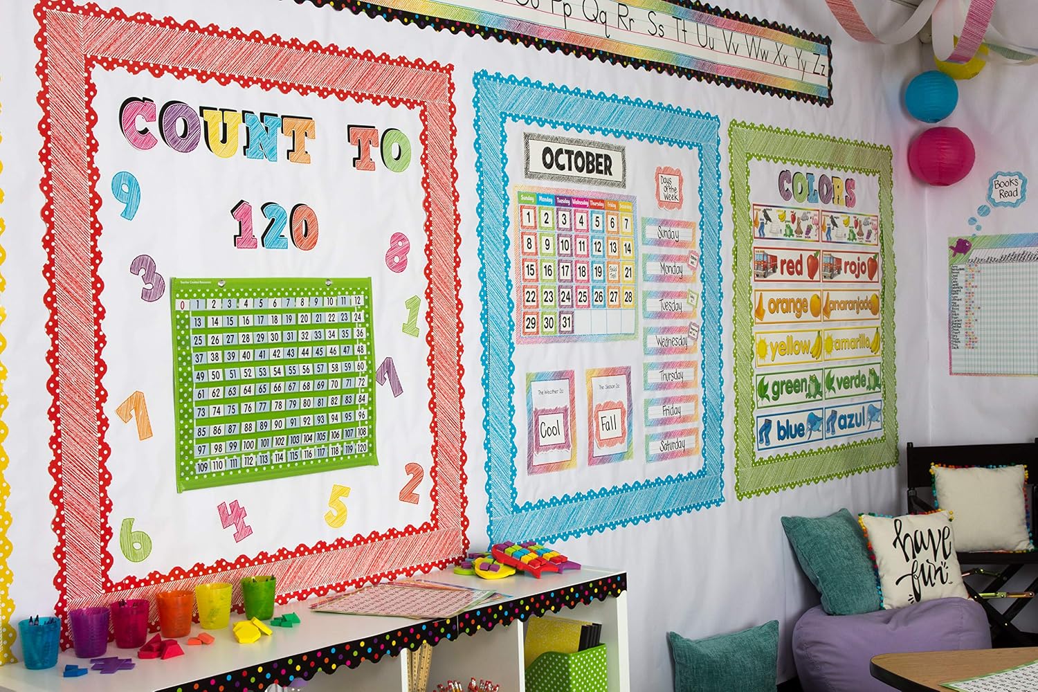 Teacher Created Resources 2686 Scribble Bold Block 4" Letters Combo Pack