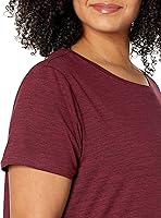 Vista 92 de Yaxa Essentials Camiseta de manga corta con cuello redondo para mujer, de secado rápido, para entrenamiento, gimnasio, paquete múltiple Tinte