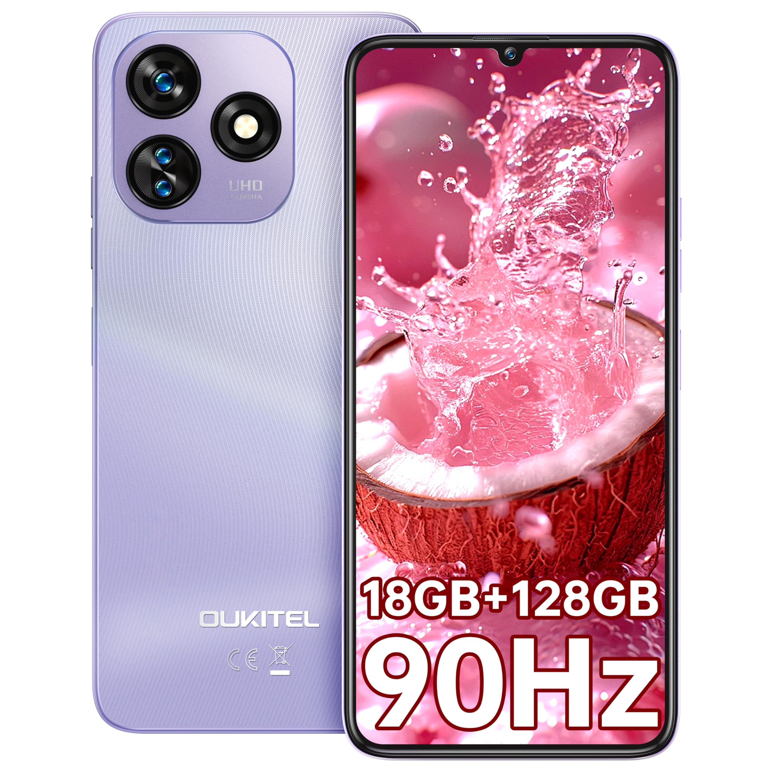 Amazon | OUKITEL C51 SIMフリー スマホ 本体 18GB RAM+128GB ROM 1TB  