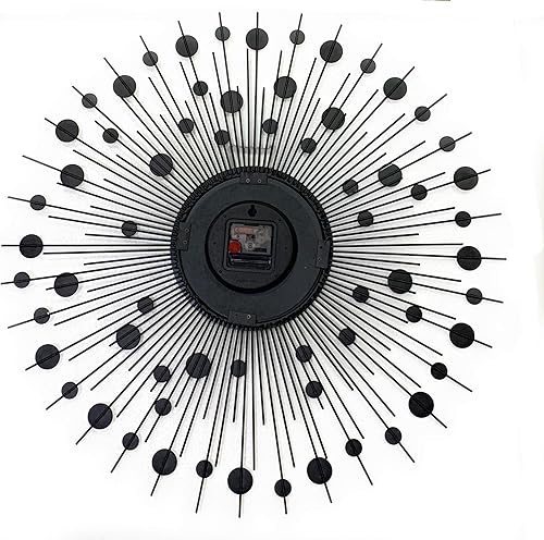 Miniatura 7 de Reloj de pared grande de metal para decoración de sala de estar, relojes de pared modernos y silenciosos, cuarzo a pilas, perfecto como reloj de