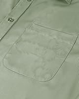 Vista 153 de Alimens & Gentle - Camisas de vestir con bolsillo y manga corta, de color liso y sin arrugas, estilo casual con botones, para hombres