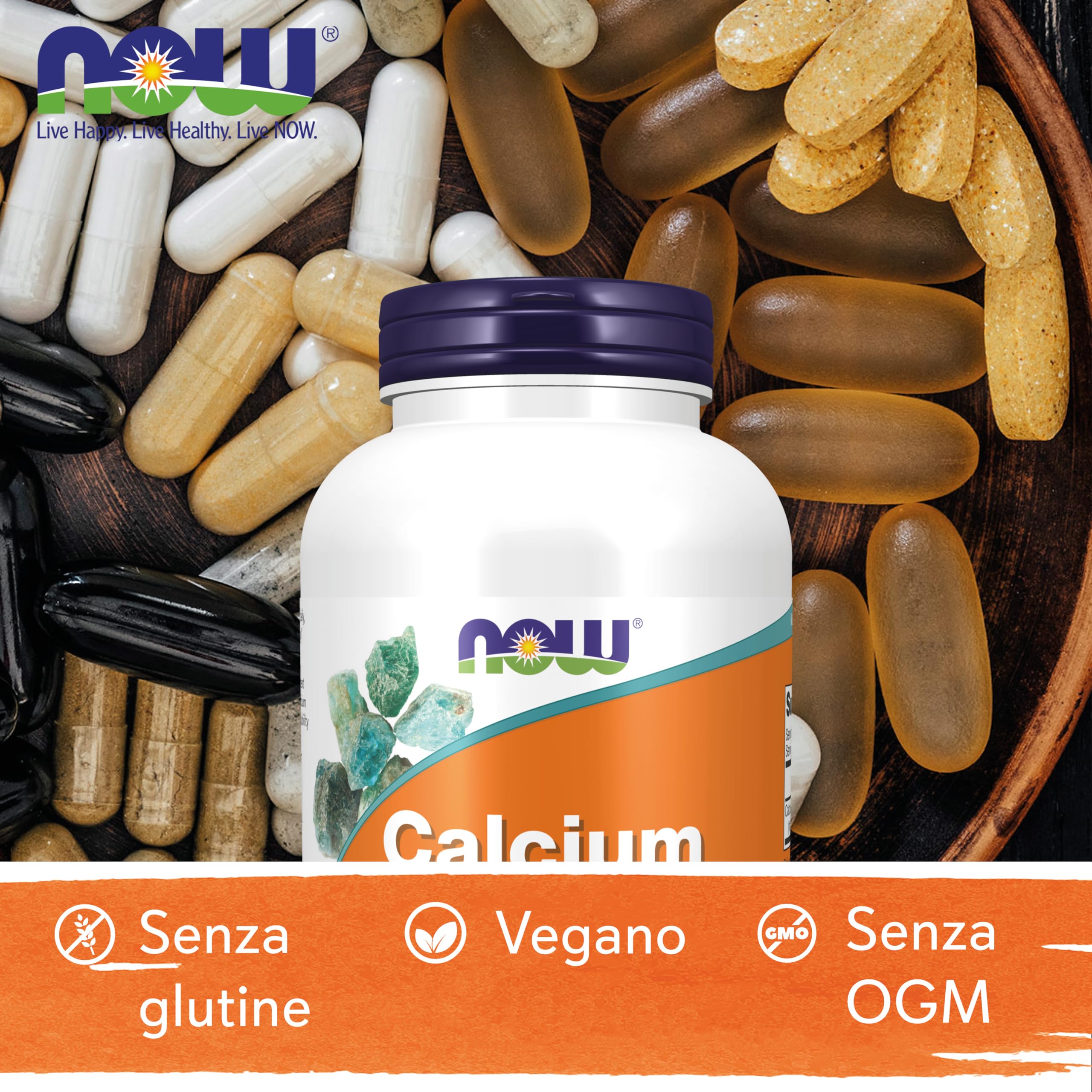 Now Foods, Calcium Citrate, Polvere Pura, 227 g, Testato in Laboratorio, Calcio, Senza Soia, Senza Glutine, Vegetariano